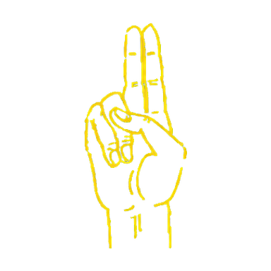 Two joined raised fingers meaning Godfather