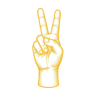 Hand gesture for player number 2